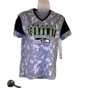 NWT Seattle Seahawks NFL Girls Grey Heathered T-Shirt Size S (3–5)